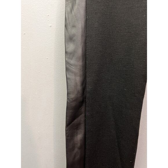 Assets by Spanx Leggings Womens Medium Faux Leather Side Stripe Leggings Stretch - Picture 6 of 7